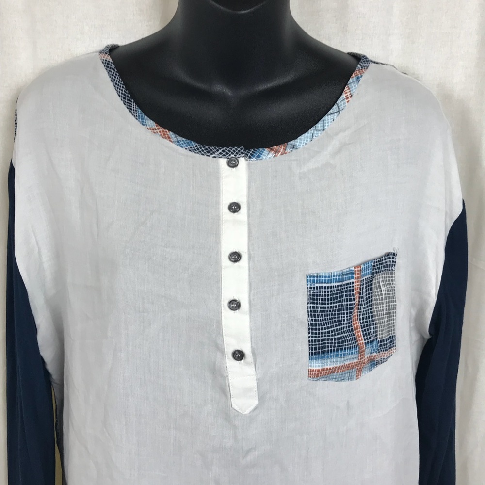 Anthropologie Hem & Thread Womens Shirt SMall - Picture 3 of 8